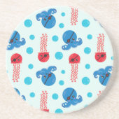 Pirate Octopus, Pirate Jellyfish, Zee Animals Zandsteen Onderzetter (Voorkant)