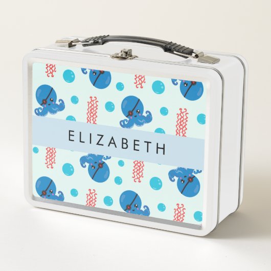 Pirate Octopus, Pirate Jellyfish, Zee, Jouw naam (Voorkant)