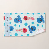 Pirate Octopus, Pirate Jellyfish, Zee, Jouw naam Bad Handdoek (Handdoek)