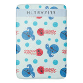 Pirate Octopus, Pirate Jellyfish, Zee, Jouw naam Badmat (Voorkant Verticaal)