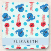 Pirate Octopus, Pirate Jellyfish, Zee, Jouw naam Bier Onderzetter (Voorkant)