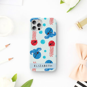Pirate Octopus, Pirate Jellyfish, Zee, Jouw naam Case-Mate iPhone Case