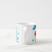 Pirate Octopus, Pirate Jellyfish, Zee, Jouw naam Espresso Kop (Achterkant)