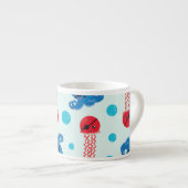 Pirate Octopus, Pirate Jellyfish, Zee, Jouw naam Espresso Kop (Voorkant rechts)