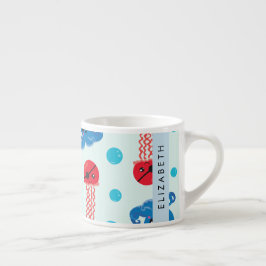 Pirate Octopus, Pirate Jellyfish, Zee, Jouw naam Espresso Kop