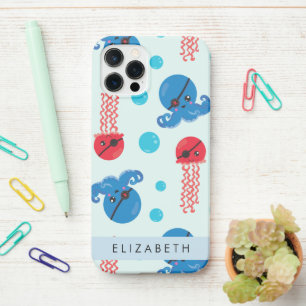 Pirate Octopus, Pirate Jellyfish, Zee, Jouw naam iPhone 12 Pro Hoesje