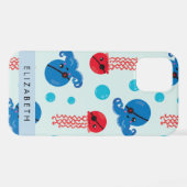 Pirate Octopus, Pirate Jellyfish, Zee, Jouw naam iPhone Hoesje (Achterkant horizontaal)