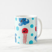 Pirate Octopus, Pirate Jellyfish, Zee, Jouw naam Koffiemok (Voorkant rechts)