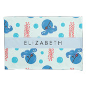 Pirate Octopus, Pirate Jellyfish, Zee, Jouw naam Kussensloop (Voorkant)