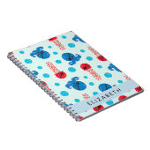 Pirate Octopus, Pirate Jellyfish, Zee, Jouw naam Notitieboek (Rechterzijde)