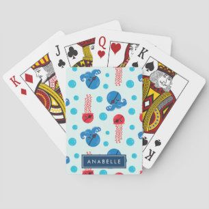 Pirate Octopus, Pirate Jellyfish, Zee, Jouw naam Pokerkaarten