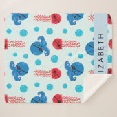 Pirate Octopus, Pirate Jellyfish, Zee, Jouw naam Sherpa Deken (Voorkant (horizontaal))