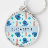 Pirate Octopus, Pirate Jellyfish, Zee, Jouw naam Sleutelhanger (Voorkant)