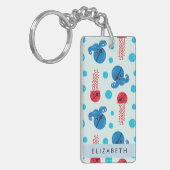 Pirate Octopus, Pirate Jellyfish, Zee, Jouw naam Sleutelhanger (Voorkant Links)