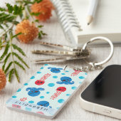 Pirate Octopus, Pirate Jellyfish, Zee, Jouw naam Sleutelhanger (Voorkant Rechts)