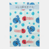 Pirate Octopus, Pirate Jellyfish, Zee, Jouw naam Theedoek (Verticaal)