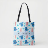 Pirate Octopus, Pirate Jellyfish, Zee, Jouw naam Tote Bag (Voorkant)
