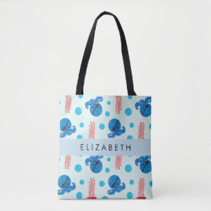 Pirate Octopus, Pirate Jellyfish, Zee, Jouw naam Tote Bag