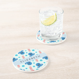 Pirate Octopus, Pirate Jellyfish, Zee, Jouw naam Zandsteen Onderzetter