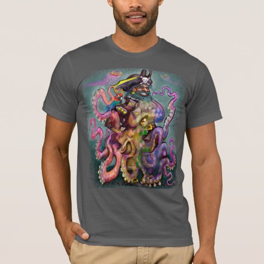 Pirate Octopus T-Shirt (Voorkant)