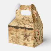 Pirate Old  Treasure Map Birthday Party Bedankdoosjes (Achterkant)