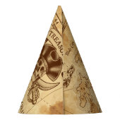 Pirate Old  Treasure Map Birthday Party Feesthoedjes (Achterkant)