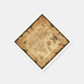 Pirate Old  Treasure Map Birthday Party Servetten (Hoek)