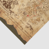 Pirate Old  Treasure Map Birthday Party Tissuepapier (Detail)