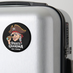 Pirate Oma Grappige Grootmoeder Halloween Kostuum Magneet
