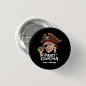 Pirate Oma Grappige Grootmoeder Halloween Kostuum Ronde Button 3,2 Cm (Voorkant /achterkant)