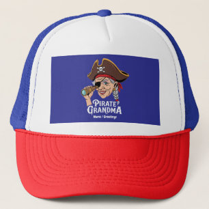 Pirate Oma Grappige Grootmoeder Halloween Kostuum Trucker Pet