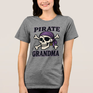 Pirate Oma - Schedel - Tri-Blend Shirt