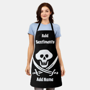Pirate ontwerp bewerken & tekst toevoegen, Schort