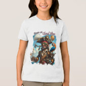 Pirate op Cloud 9 Tri-Blend Shirt (Voorkant)