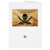 PIRATE OP HET DEK VAN HET SCHIP / PIRATENSCHATKAAR (Achterkant)