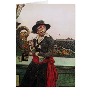 PIRATE OP HET DEK VAN HET SCHIP / PIRATENSCHATKAAR