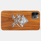 Pirate op Teak Wood Style Case-Mate iPhone Case (Achterkant (horizontaal))