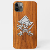 Pirate op Teak Wood Style Case-Mate iPhone Case (Achterkant)