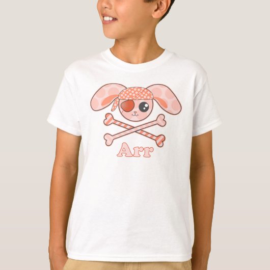 Pirate Oranje Bunny Arr T-shirt (Voorkant)