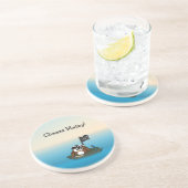 pirate owl - home decor zandsteen onderzetter (Zijkant)