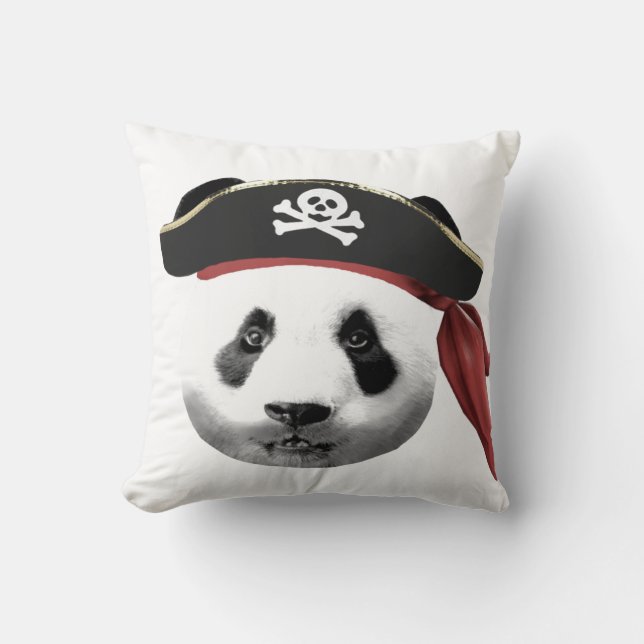 Pirate Panda Cushion Kussen (Voorkant)