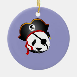 Pirate panda keramisch ornament