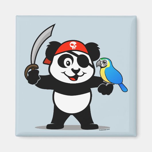 Pirate Panda Magneet (Voorkant)
