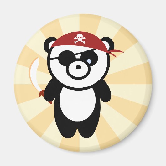 Pirate Panda Magnet (Voorkant)