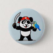Pirate Panda Ronde Button 5,7 Cm (Voorkant)