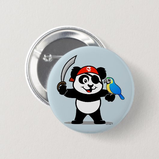 Pirate Panda Ronde Button 5,7 Cm (Voorkant /achterkant)
