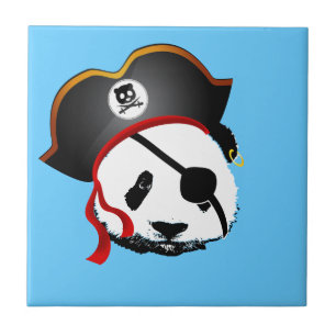 Pirate panda tegeltje