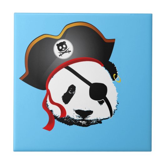 Pirate panda tegeltje (Voorkant)