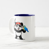 Pirate Panda Tweekleurige Koffiemok (Voorkant links)