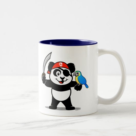 Pirate Panda Tweekleurige Koffiemok (Rechts)